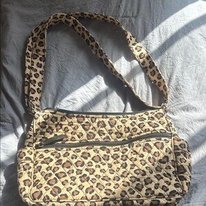 Vera Bradley Leopard Print Shoulder Bag